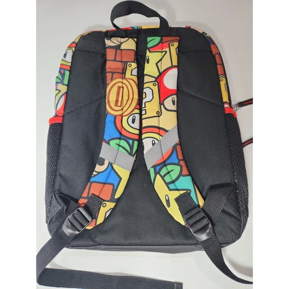 Nintendo Super Mario Backpack and Pencil Case Set Boys School Bag 16 Inch Black